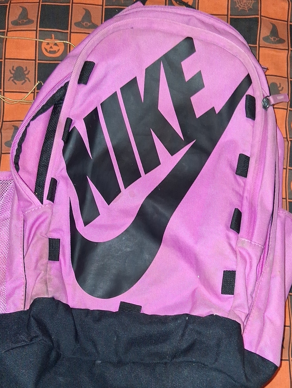 Nike Pink and Black Logo Backpack